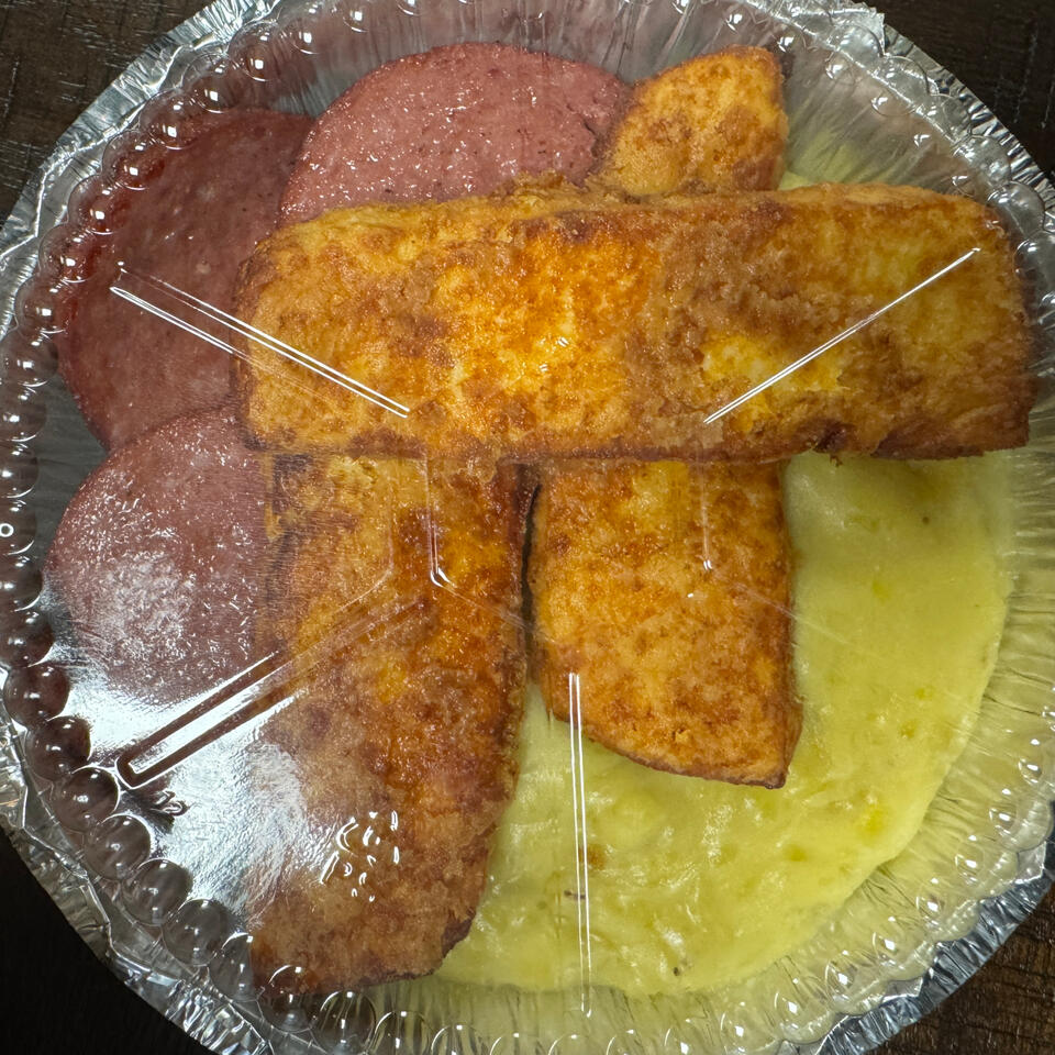 Mangu, Salami, Fried Cheese
